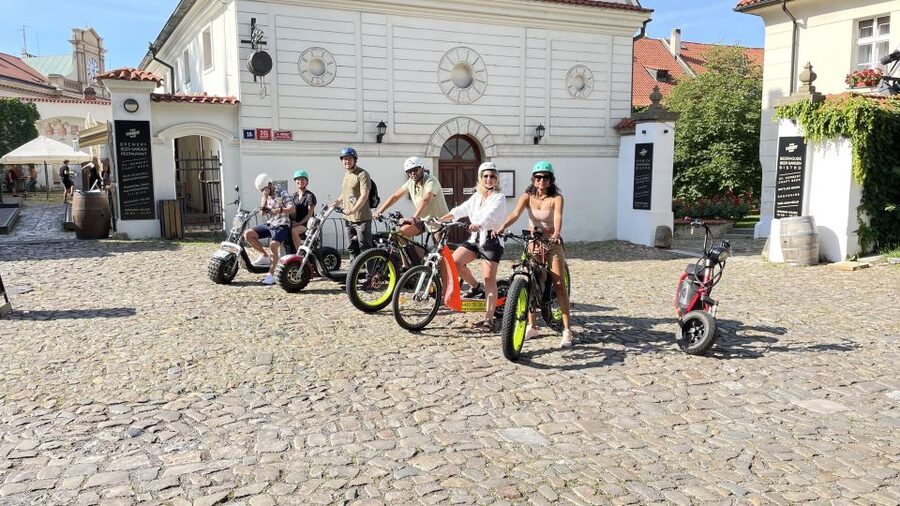 Prague: Highlights Tour on e-Scooter or eBike - Rudolfinium, the old Jewish cemetery, and the Staranova Synagogue area