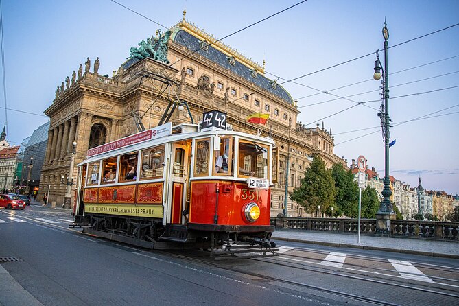 Prague Hop on Hop off Sightseeing Tram - Prague Line 42 for first-day orientation, without overplanning