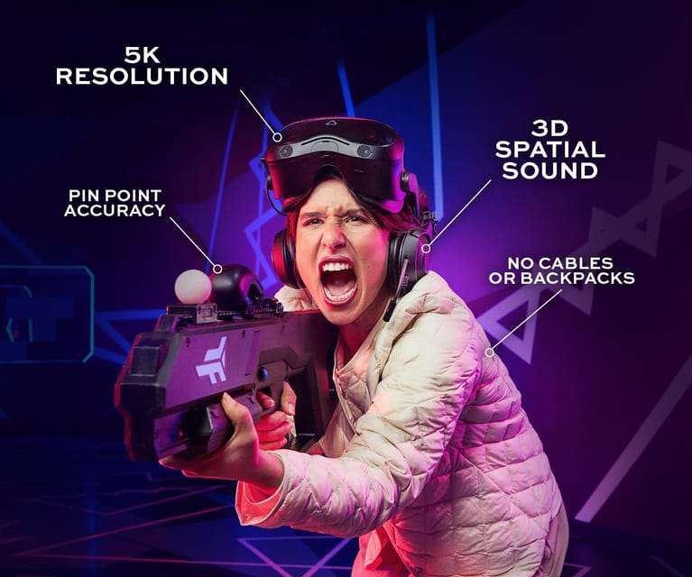 Prague: Immersive VR multiplayer experience - Seven Game Scenarios, Including Far Cry VR, Zombies, and Robots