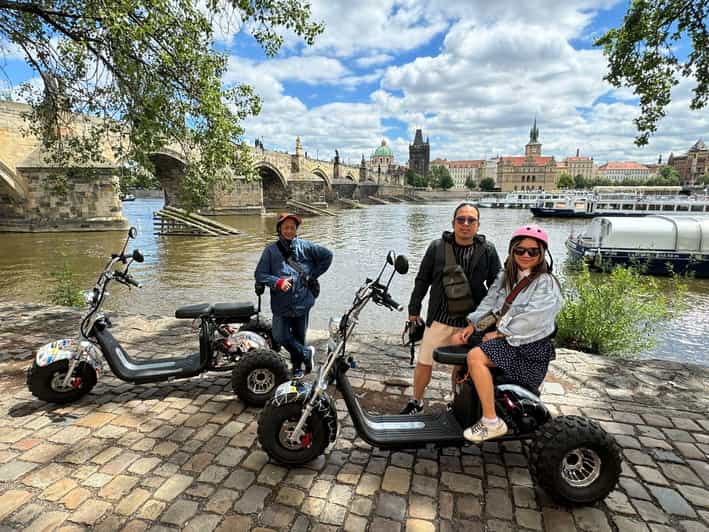 Prague Monastery & Panoramic Viewpoint Electric Trike Tour - Training first, then you drive: Prague on three wheels