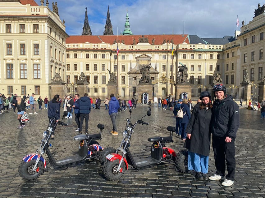 Prague Monastery & Panoramic Viewpoint Electric Trike Tour - John Lennon Wall, Kafka Museum, and Charles Bridge: iconic stops, tight timing