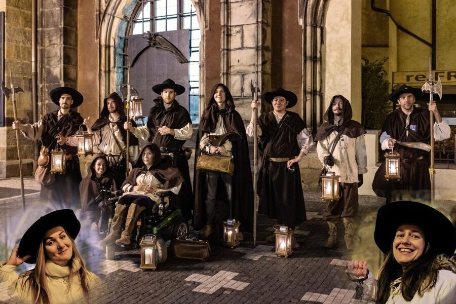 Prague: Nightwatchman of Prague Walking Tour - Entering 17th-century Prague with a lantern and halberd