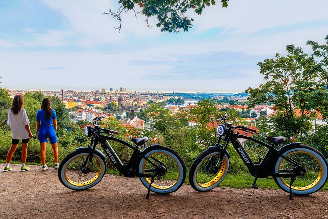 Prague on Stylish Retro styled E-Bike - Viewpoints & Sightseeing - Strahov Monastery Brewery, Lennonova zed, and River-to-Old-Town Energy
