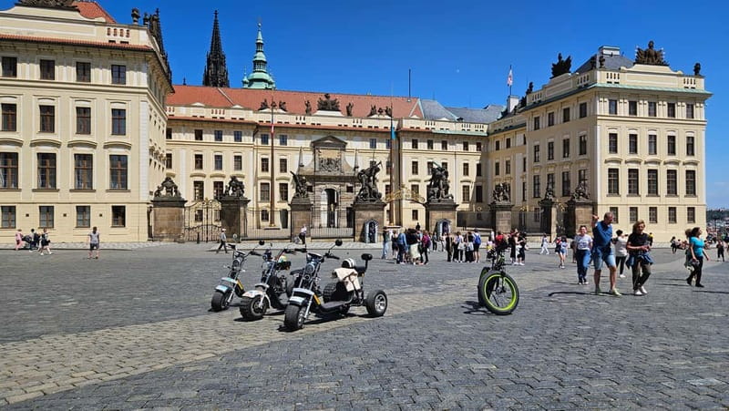 Prague: Panoramic Viewpoints Guided Electric Tricycle Tour - Petrin Hill and Strahov Monastery: the red-roof payoff
