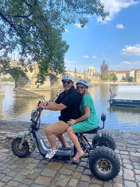 Prague: Panoramic Viewpoints Guided Electric Tricycle Tour - Where you check in, and what kicks off the experience