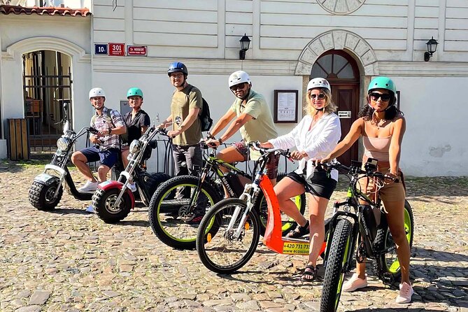 Prague Panoramic Views e-bike and e-Scooter guided Tour - Metronome viewpoint: a fast angle-change with big payoff