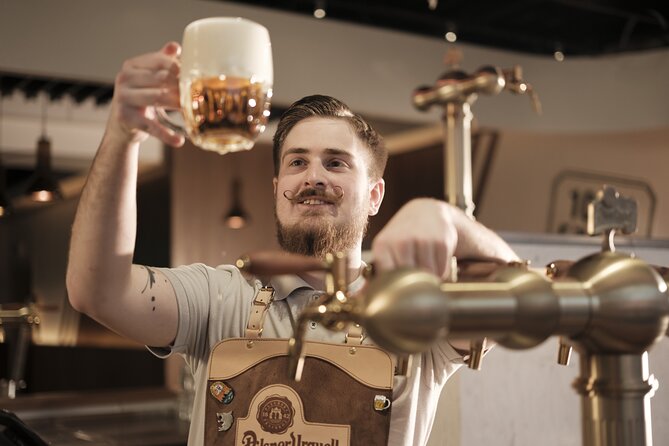 Prague Pilsner Urquell Experience with 3 Free Beer Tastings - Upstairs in the Beer Hall: service, seating, and a real reason to linger