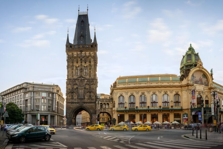 Prague: Powder Gate Tower Entrance Ticket - Late-Gothic details: sculptures of Czech kings, saints, and Adam and Eve