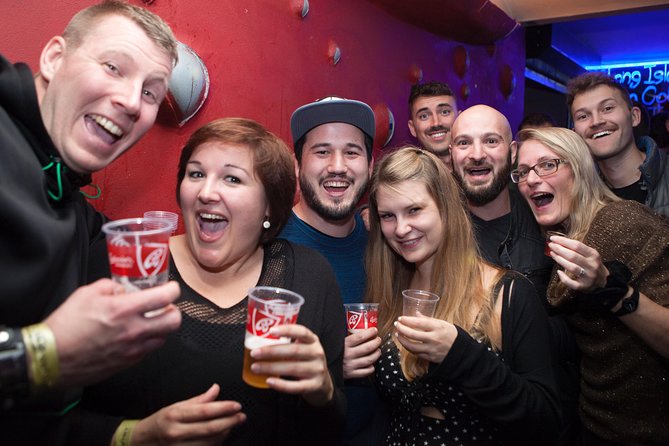 Prague Pub Crawl with Unlimited Drinks & 5 story club Entry - The guides and the social payoff (David, Grant, Sofia)
