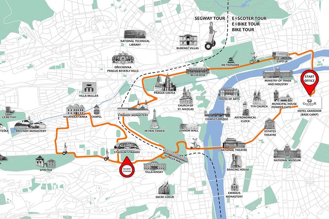 Prague Segway & E-Scooter Grand City Tour - Strahov Monastery and the viewpoint chain from Strahovský Klášter to Petrin