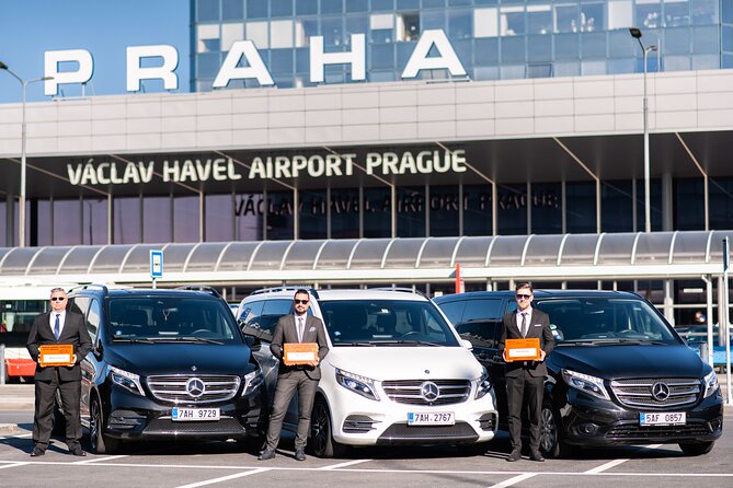 Private Arrival Transfer: Prague Airport - Private-to-Your-Party Ride: Sedans or Minibuses for 1 to 15