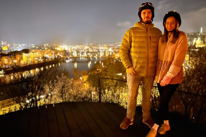 Retro Style E-Bike Night Tour in Prague - Live Guided - Lennon Wall and the Charles Bridge river ride