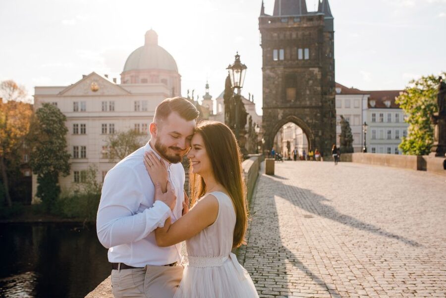 Romantic Photoshoot Experience for Couples in Prague - How a 3-stop Prague couples photoshoot stays low-stress