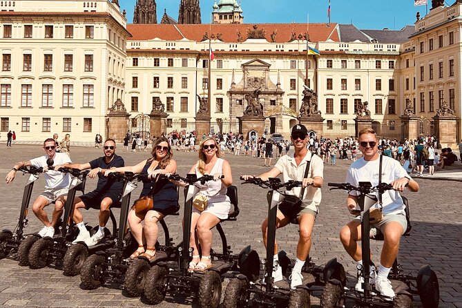 Scooter tours to Prague Castle and views. - Electric Scooter Setup for a Seated Ride and Easy Photo Stops