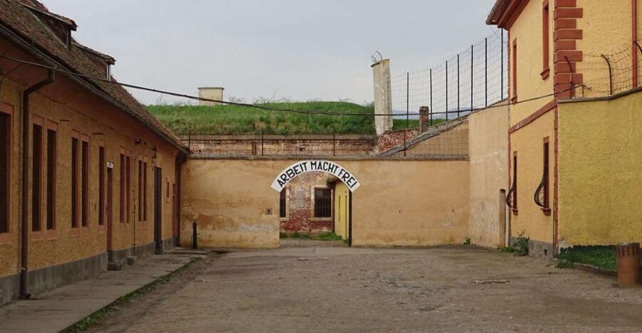 Terezin concentration field excursion - The Jewish ghetto story: city spaces, cemetery context, and first contrasts