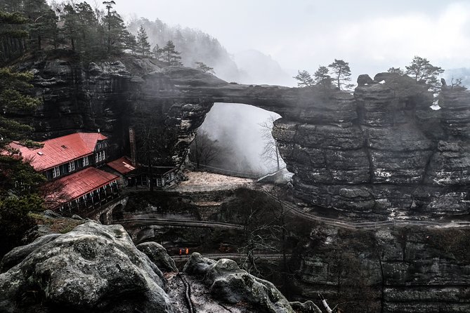 Winter Fairytale The BEST of Bohemian & Saxon Switzerland Hiking Tour - Bastei Bridge in winter: photos plus careful steps